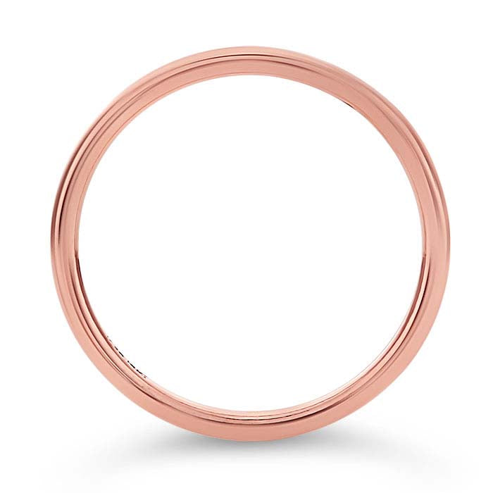 Bague empilable ronde en fil plaqué or rose 14/20