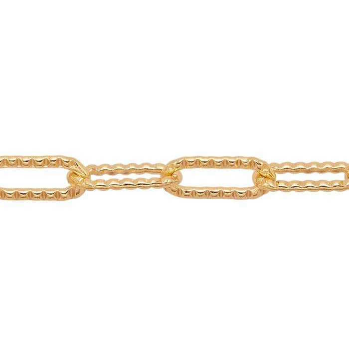 14/20 Yellow Gold-Filled Patterned Cable Chain