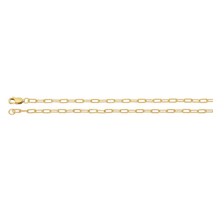 14/20 Yellow Gold-Filled Patterned Cable Chain