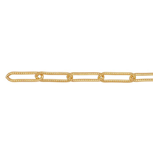 14/20 Yellow Gold-Filled Patterned Cable Chain