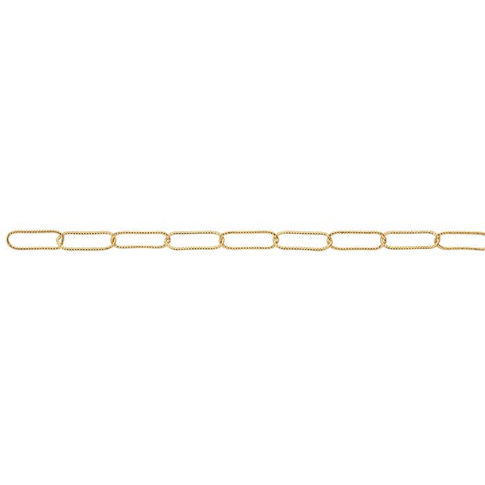 14/20 Yellow Gold-Filled Patterned Cable Chain