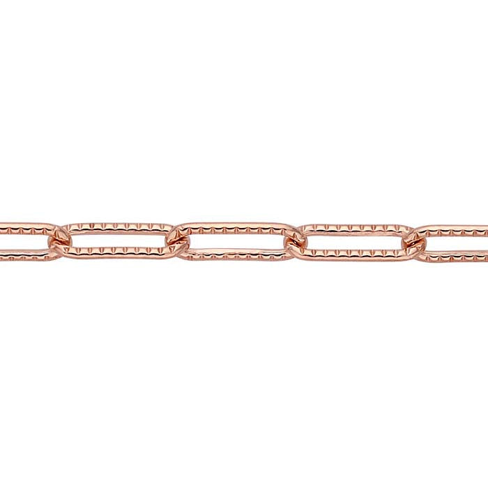 14/20 Rose Gold-Filled Patterned Cable Chain