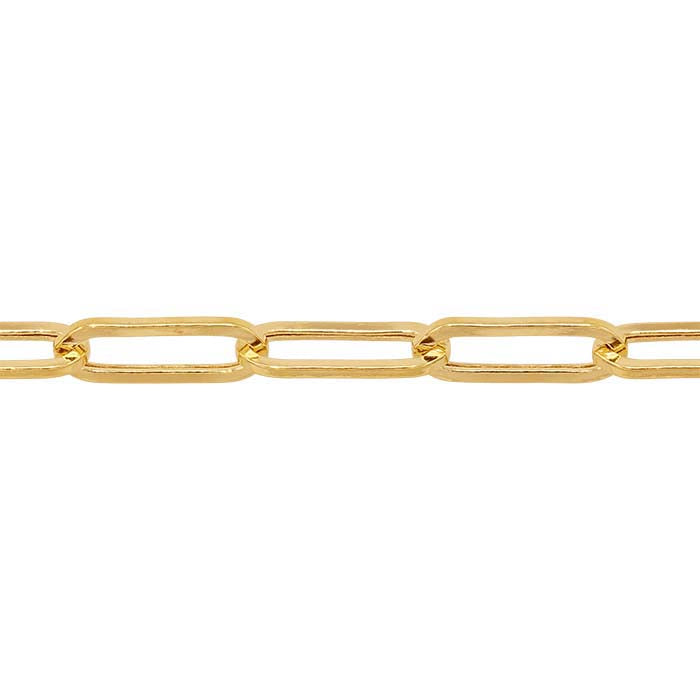 14K Yellow Gold Flat Oval Cable Chain