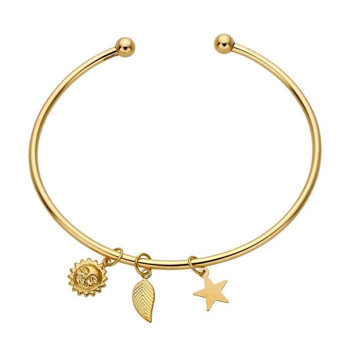 Sonnen-Charm aus 14/20 Gelbgold