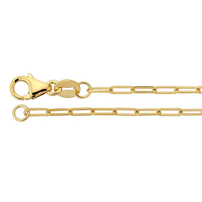 14K Yellow Gold Flat Oval Cable Chain