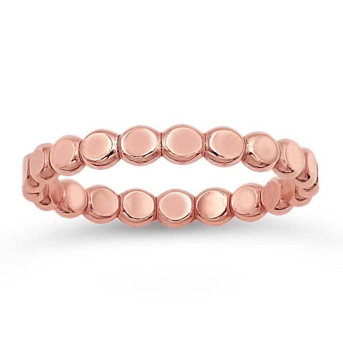 14/20 Rose Gold-Filled Flat Beaded Ring