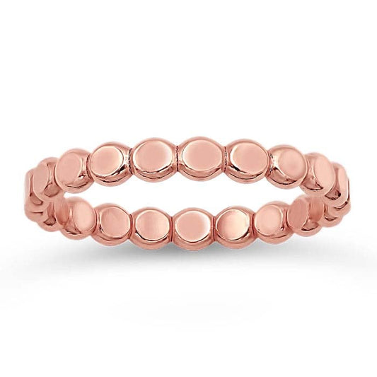 14/20 Rose Gold-Filled Flat Beaded Ring