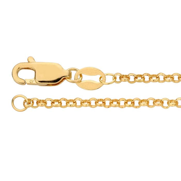 14/20 żółte złoto wypełnione łańcuszkiem rolo o średnicy 1,85 mm