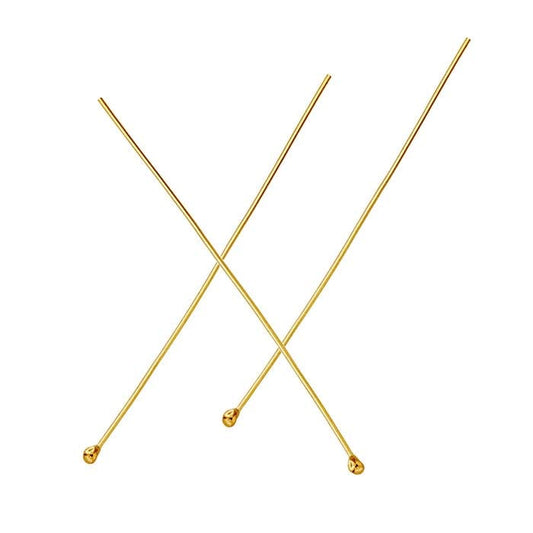 14/20 Yellow Gold-Filled . Ball Head Pin, 28.4.62mm, 1/2-Hard
