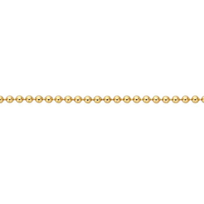 14/20 Yellow Gold-Filled Add-A-Bead Bead Chain Necklace, Adjustable