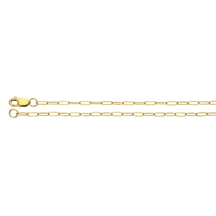 14/20 Yellow Gold-Filled Flat Drawn Oval Cable Chain