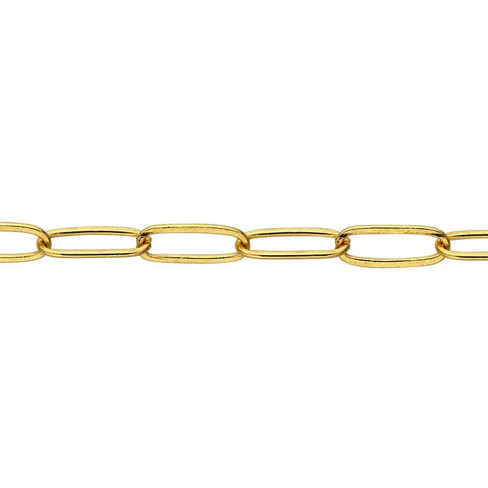 14/20 Yellow Gold-Filled Flat Drawn Oval Cable Chain