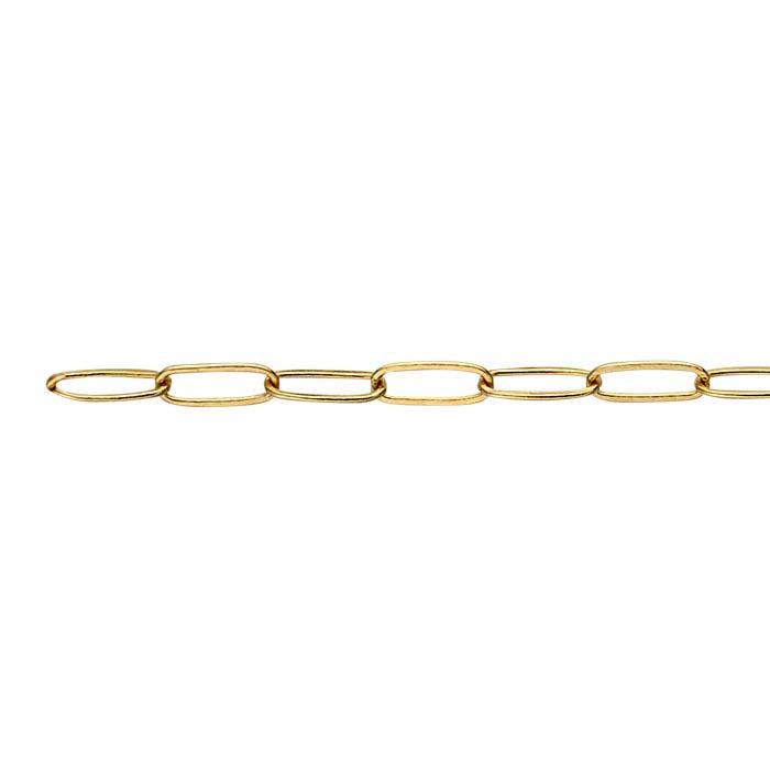 14/20 Yellow Gold-Filled Flat Drawn Oval Cable Chain
