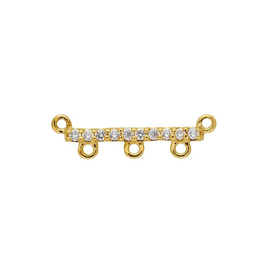 14K Yellow Gold Diamond-Set Bar Festoon Pendant