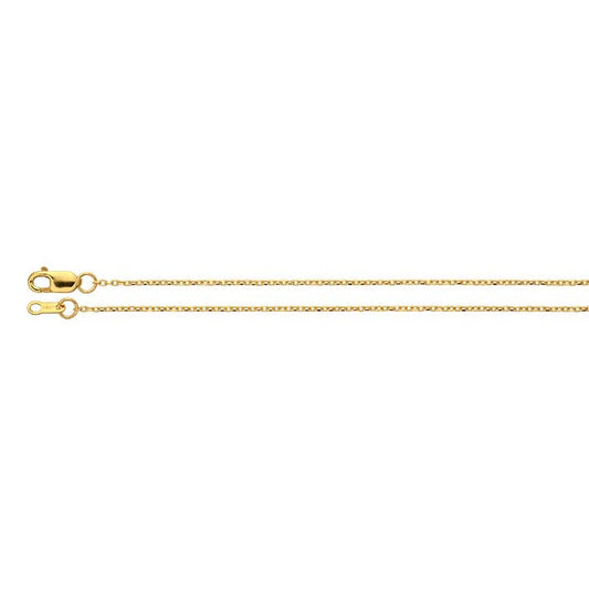 14K Yellow Gold Diamond-Cut Cable Chain