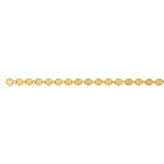 14/20 Yellow Gold-Filled Pattern Oval Link Chain, By the Foot