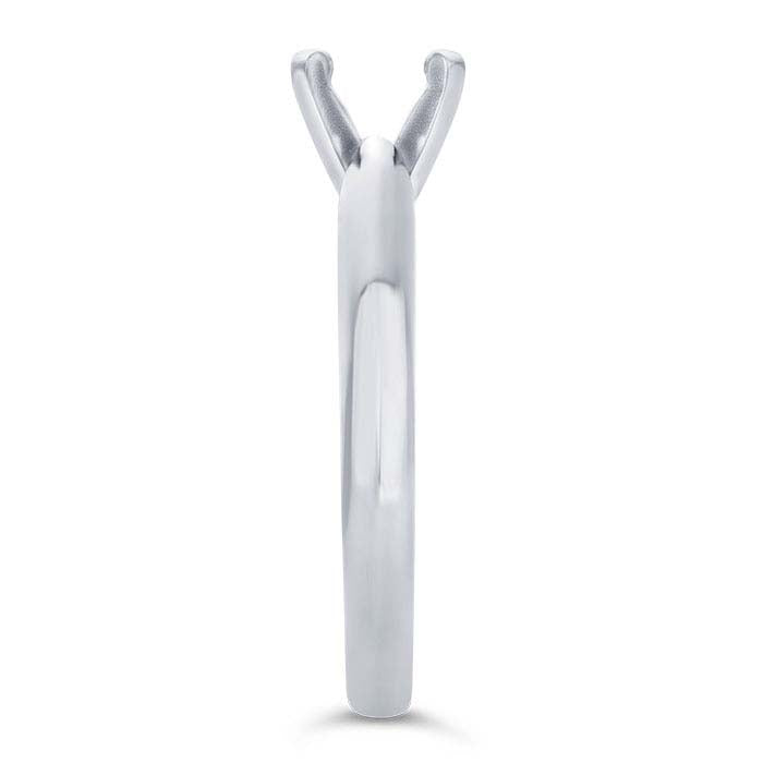 14K White Gold Round Cathedral Engagement Ring Mounting