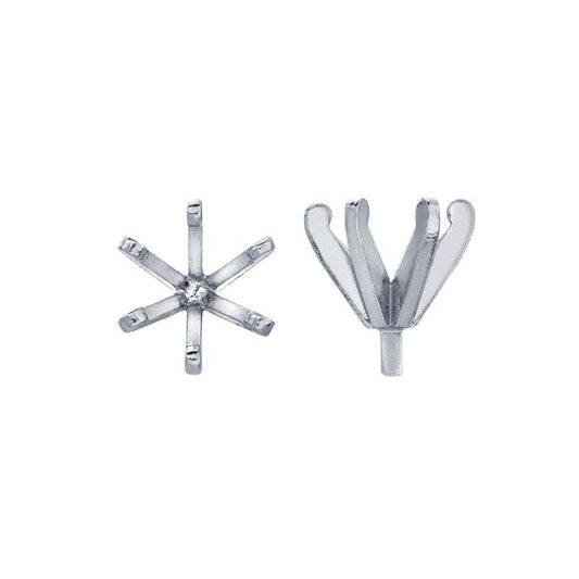 Platinum Round Low 6-Prong Settings with Peg