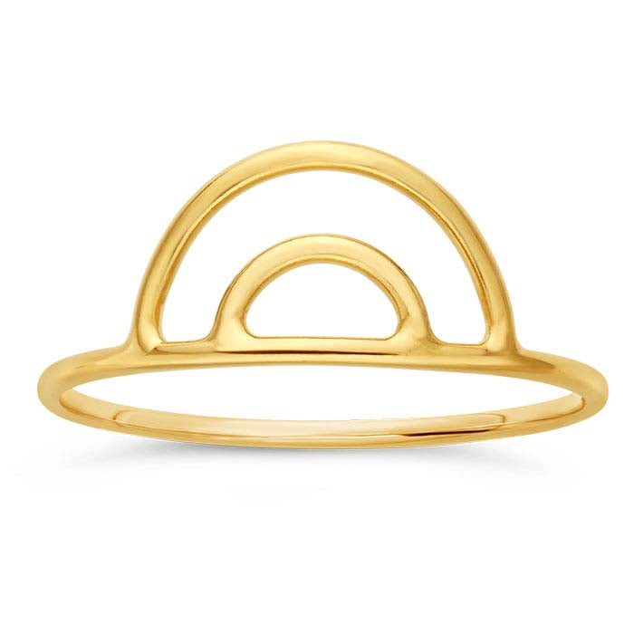 14/20 Yellow Gold-Filled Double Arch Ring