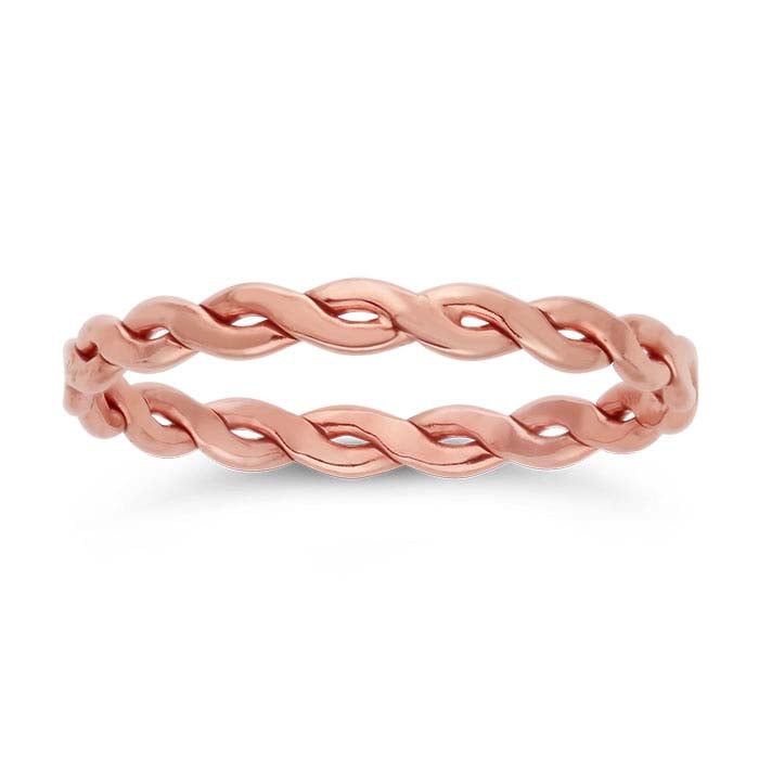 14/20 Rose Gold-Filled Woven Ring