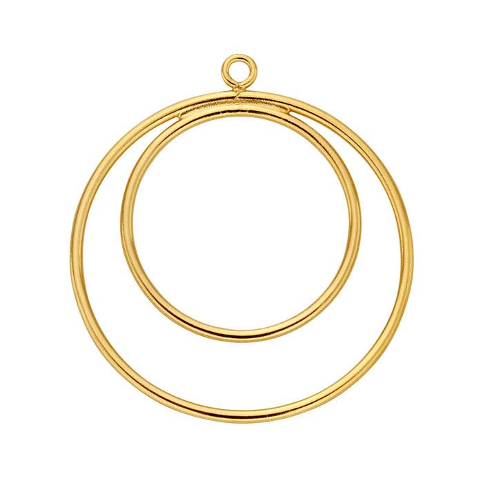 مكون دوائر مملوءة بالذهب الأصفر عيار 14/20 مع حلقة مغلقة