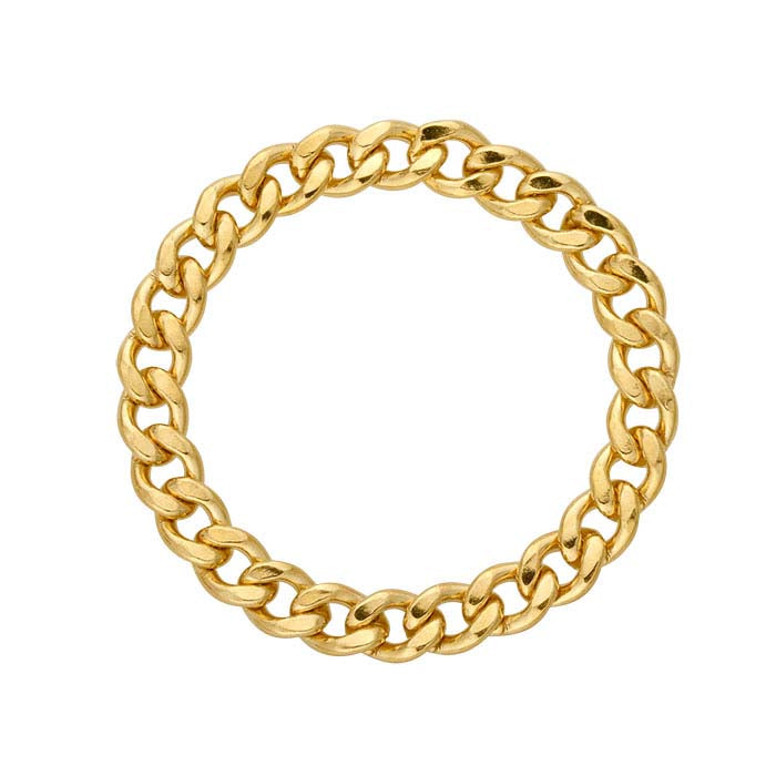 14/20 Yellow Gold-Filled Curb Chain Ring