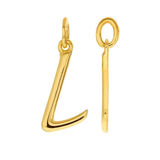 Pendente Alfabeto em Ouro Amarelo 14K, L