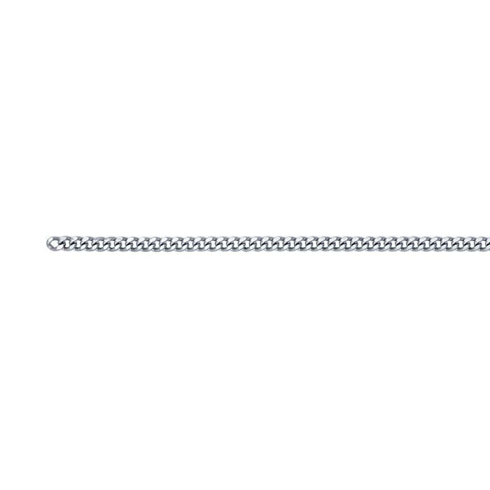 Platinum Diamond-Cut Curb Chain