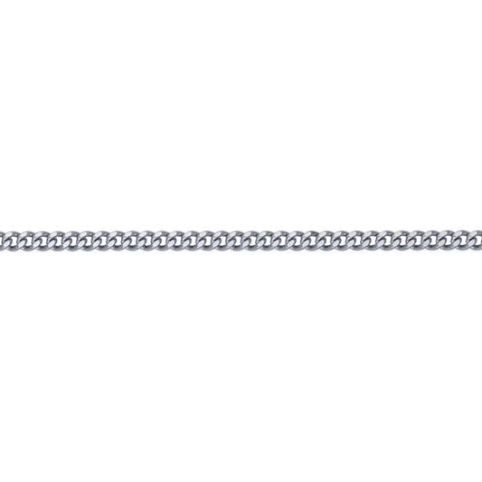 Platinum Diamond-Cut Curb Chain