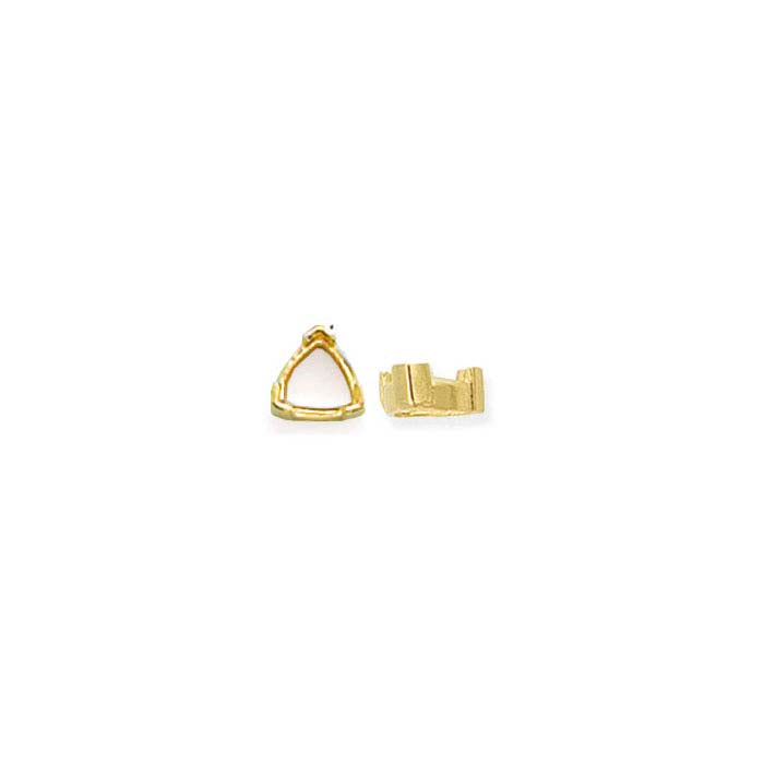 14K Yellow Gold Trillion 3-Prong Setting