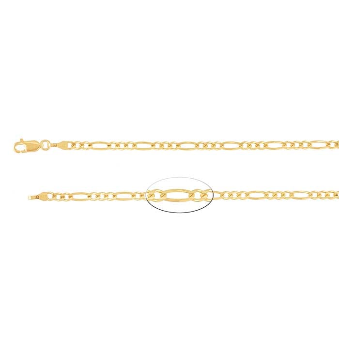 Diamond-Cut Figaro Chain