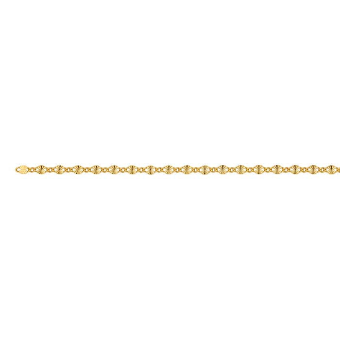14/20 Yellow Gold-Filled Patterned Long & Short Chain