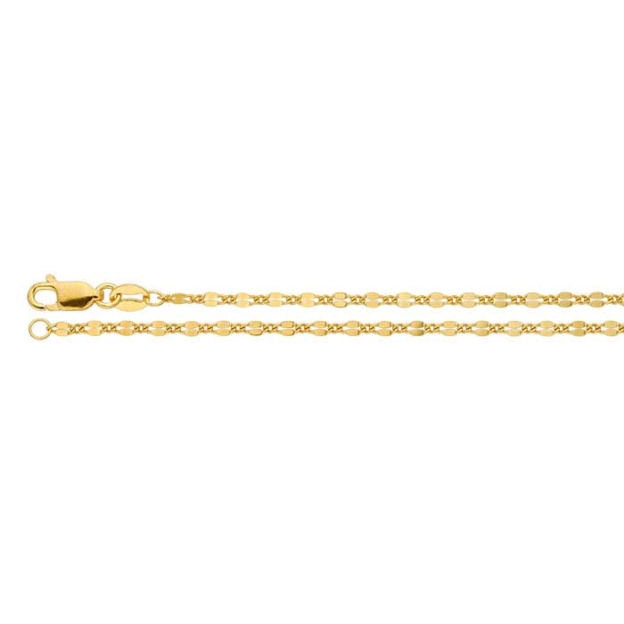 14/20 Yellow Gold-Filled Dapped Long & Short Chain