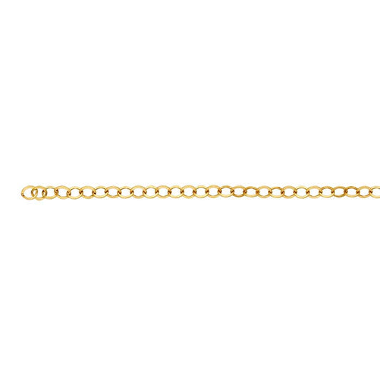 14/20 Yellow Gold-Filled Flat Round Cable Chain, By the Foot