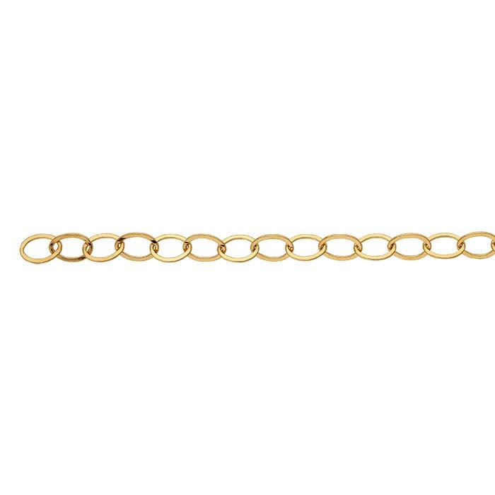 14/20 Yellow Gold-Filled Flat Oval Cable Chain