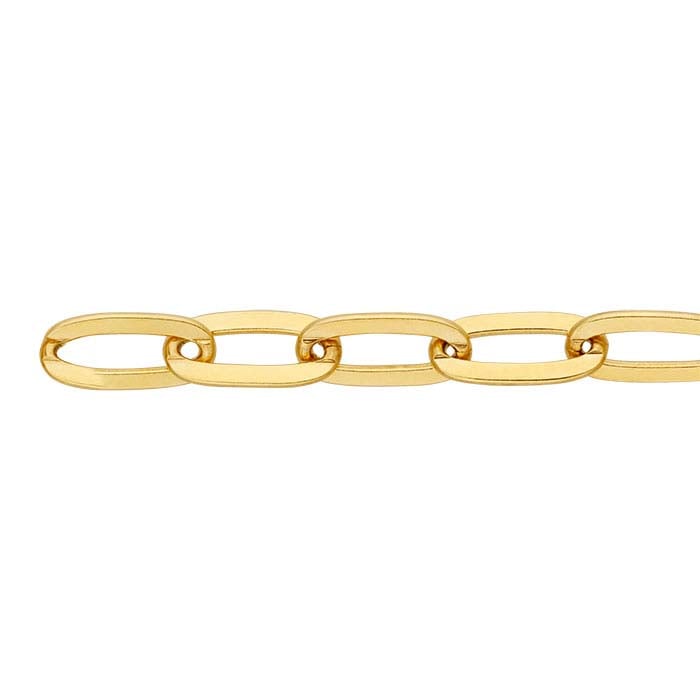 14/20 Yellow Gold-Filled Flat Drawn Oval Cable Chain