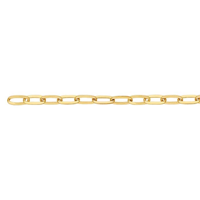 14/20 Yellow Gold-Filled Flat Drawn Oval Cable Chain