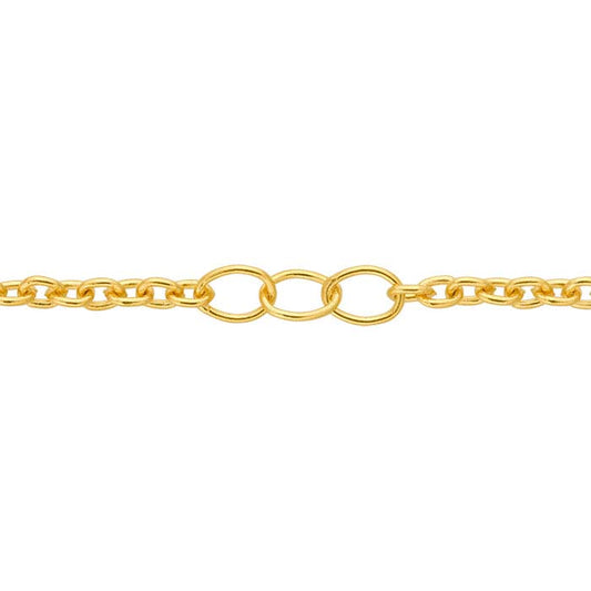 14/20 Yellow Gold-Filled Long & Short Chain, By the Foot