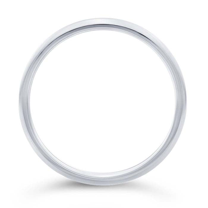 Nordt 14K White Gold Comfort Fit Featherweight Wedding Band