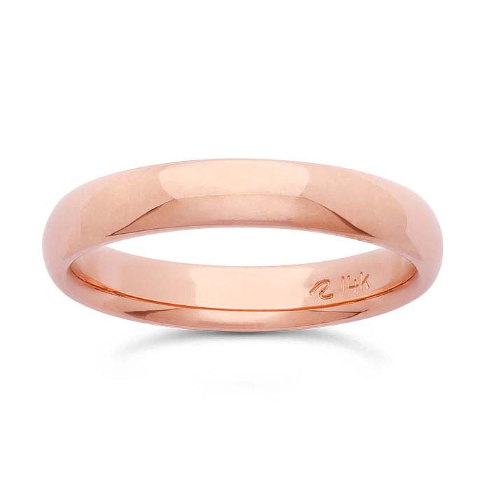 Nordt 14K Rose Gold Comfort Fit Featherweight Wedding Band