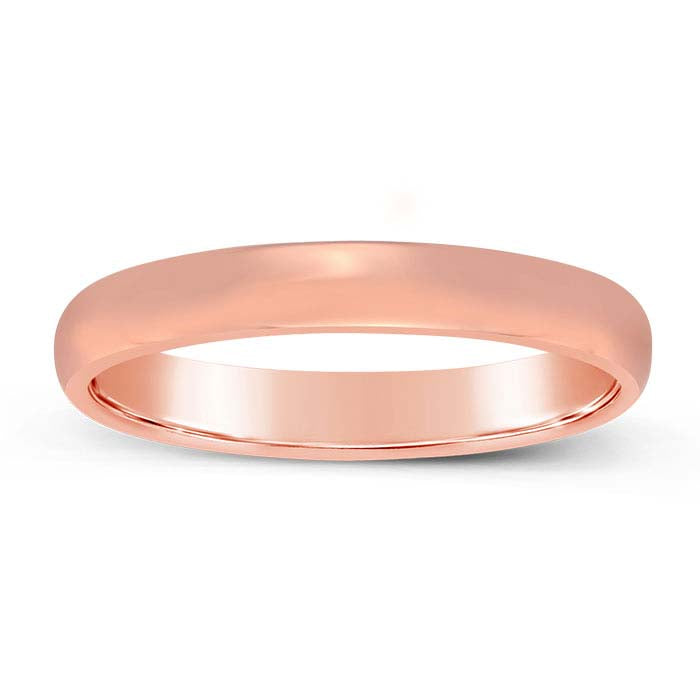 Nordt 14K Rose Gold Comfort Fit Featherweight Wedding Band