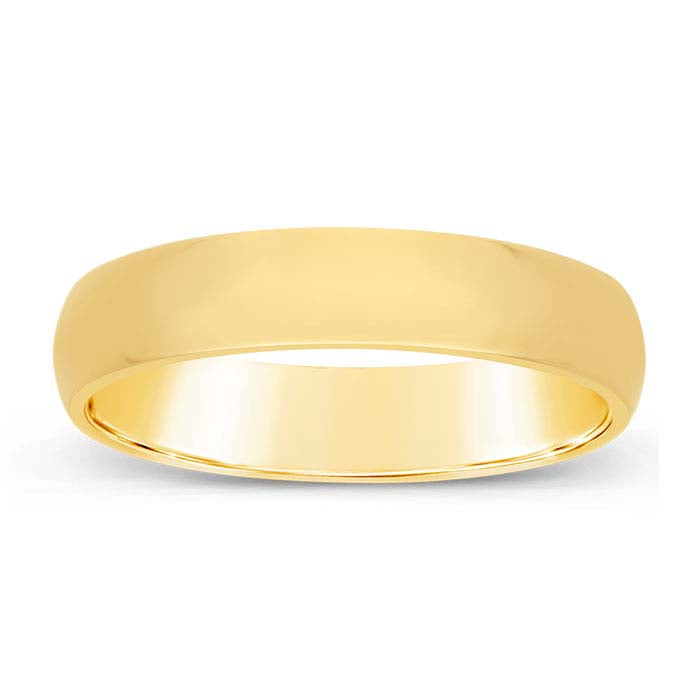 Nordt 14K Yellow Gold Comfort Fit Featherweight Wedding Band