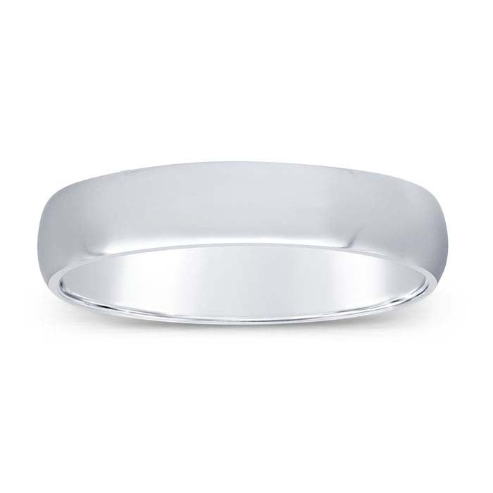 Nordt 14K White Gold Comfort Fit Featherweight Wedding Band