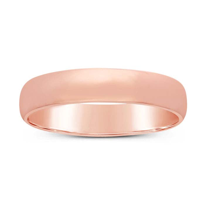 Nordt 14K Rose Gold Comfort Fit Featherweight Wedding Band