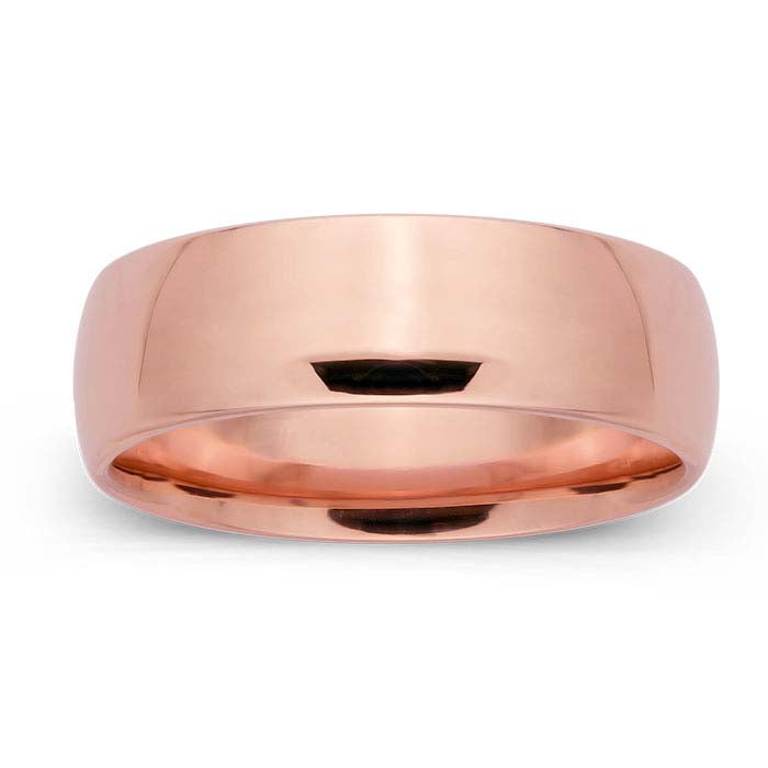 Nordt 14K Rose Gold Comfort Fit Featherweight Wedding Band