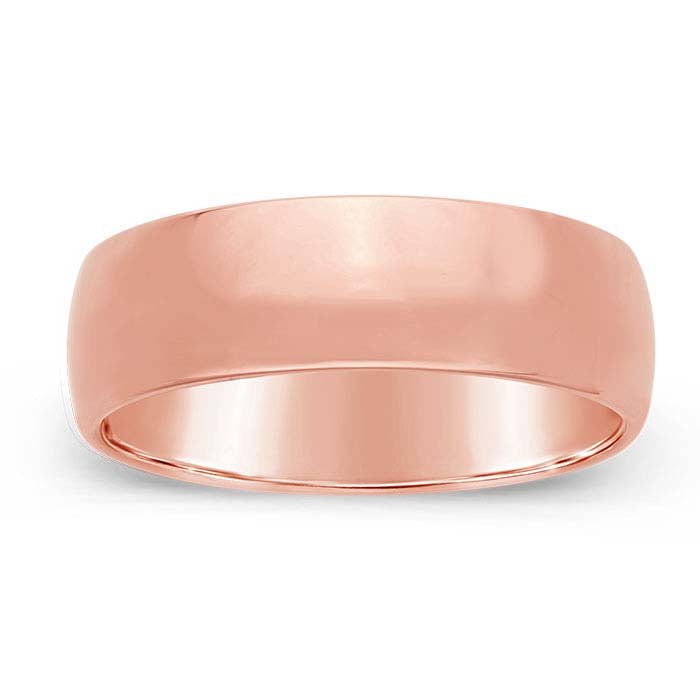 Nordt 14K Rose Gold Comfort Fit Featherweight Wedding Band