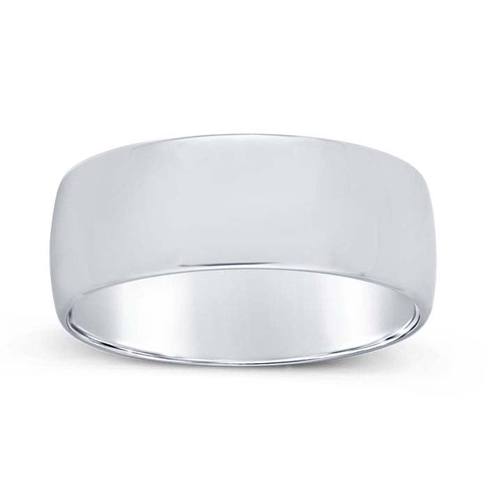 Nordt 14K White Gold Comfort Fit Featherweight Wedding Band