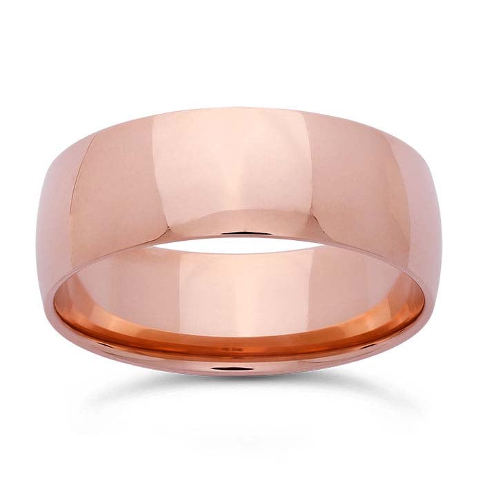 Nordt 14K Rose Gold Comfort Fit Featherweight Wedding Band