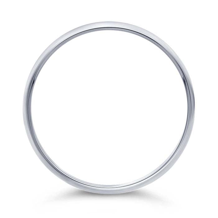 Nordt Platinum Lightweight Half-Round Wedding Band