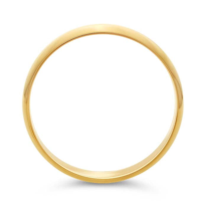 Nordt 14K Yellow Gold Lightweight Half-Round Wedding Band